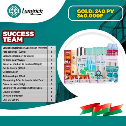 Pack Gold - Kit d'Adhésion Longrich (240 PV)